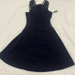 Guess navy dress with gold details